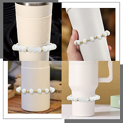 10 Stück 2 Stile Polymer Clay & Kristallperlen Cup Chain&nbsp;AJEW-CN0004-16