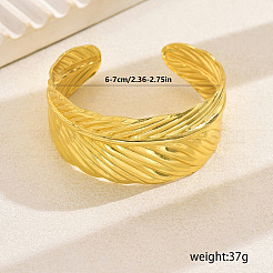 Роскошные браслеты-манжеты из латуни с листьями для женщин&nbsp;HC3716