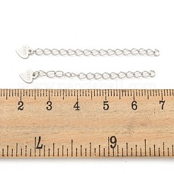 925 удлинитель цепочки из стерлингового серебра с родиевым покрытием STER-C005-01P