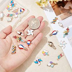 Подвески из сплава эмали 24шт 12 стиля&nbsp;ENAM-SC0002-46