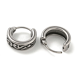 Серьги-кольца из хирургической нержавеющей стали 316&nbsp;EJEW-D096-23H-AS