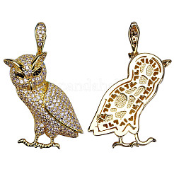 Collana unisex con ciondolo a forma di gufo in lega con strass di cristallo e catena a corda.&nbsp;WG4DB42-01