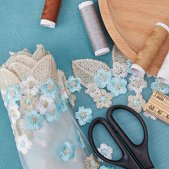 Кружевная лента из полиэстера&nbsp;OCOR-WH0047-97B