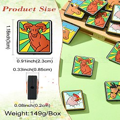 20 perles de tarot en silicone de 4 couleurs&nbsp;SIL-CJ0002-81