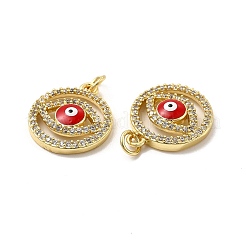 Pendentifs avec zircon cubiques à micro-pavés en laiton&nbsp;KK-E068-VB282-2