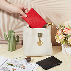 2 шт. 2-цветные чехлы из искусственной кожи с принтом личи на молнии&nbsp;ABAG-CP0001-08B