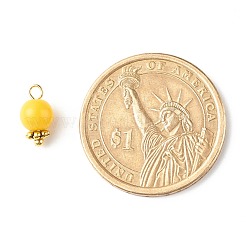 Имитация нефрита круглые стеклянные бусины прелести PALLOY-JF01142