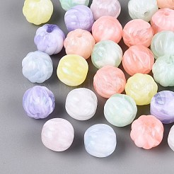 Perles acryliques transparentes bicolores lumineuses&nbsp;OACR-Q199-38