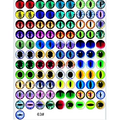Cabochons en verre transparent imprimé&nbsp;GL-CBAA22A-13