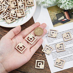 60шт деревянные подвески WOOD-FH0002-30A