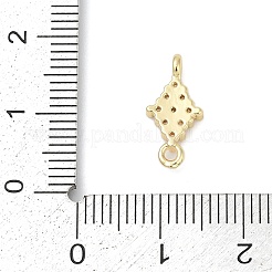 Шармы-соединители из латуни с микропаве из прозрачного кубического циркония KK-Z094-08G-03