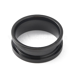 Кольцо для пальца из нержавеющей стали 201 с рифлением&nbsp;RJEW-WH0004-32C-EB