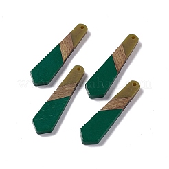 Pendentifs en résine opaque et bois de noyer&nbsp;RESI-M027-10A