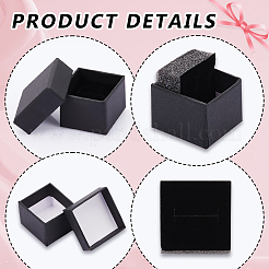 Schmuck-Geschenkboxen aus mit Kraftbaumwolle gefülltem Papppapier&nbsp;LS-CBOX-WH0003-01A