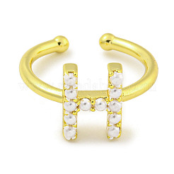 Латунные открытые манжеты для женщин RJEW-F162-01G-H