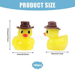 150 шт. скульптура утки из смолы для украшения витрины DJEW-CA0001-51