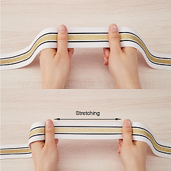 4.7 ярд плоская полиэстеровая полосатая эластичная широкая лента OCOR-GF0003-86D