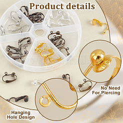 Латунные клипсы серьги KK-PH0021-01M