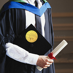 Пластиковые самоклеящиеся наклейки с тиснением из золотой фольги&nbsp;DIY-WH0211-338