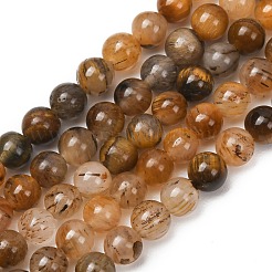Tigre naturel perles de quartz brins&nbsp;GG-NH0013-A01-6mm