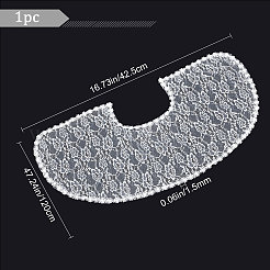 Съемные свадебные кружевные шали из полиэстера AJEW-WH0248-14B