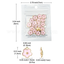 Подвески из эмалевого сплава с покрытием из легкого золота&nbsp;ENAM-YW0002-20B