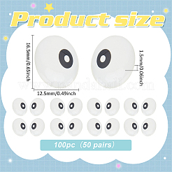100 Stück Puppenauge aus Kunstharz&nbsp;DOLL-BC0001-03A