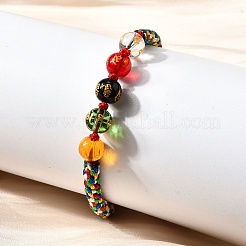 Стеклянные круглые бусины плетеные браслеты из бисера BJEW-M110-01