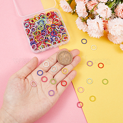 270 шт. 9-х цветные рельефные железные открытые соединительные кольца IFIN-PH0001-84