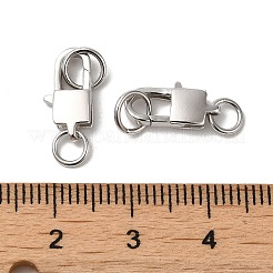 Антикоррозийные застежки-карабины из стерлингового серебра с родиевым покрытием 925 пробы с соединительными кольцами STER-D006-24P