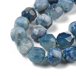 Нити бусин из натурального голубого вишневого агата&nbsp;G-NH0010-J02-01B