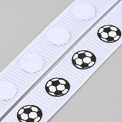 10 ярд полиэстеровая лента с принтом в футбольном стиле из репсовой ленты&nbsp;OCOR-WH0036-42A