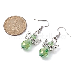 Серьги с подвесками из сплава в тибетском стиле «Ангел-фея» EJEW-JE05425-02