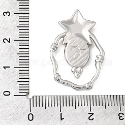 Sternförmige Anhängerfassung aus Edelstahl 304 mit Cabochon&nbsp;STAS-P454-09P