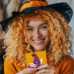 Stanzschablonen aus Kohlenstoffstahl mit Hexentag-Motiv&nbsp;DIY-WH0309-3634