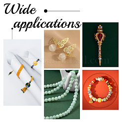 Круглые натуральные дендритные нити из бисера яшмы G-AR0002-87