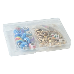 Наборы для изготовления браслетов в европейском стиле из сплава мороженого с эмалью и смолой рондель в европейском стиле&nbsp;DIY-FS0007-25