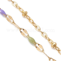 Изготовление браслетов из эмалированной цепочки и цепочки-спутника из нержавеющей стали 304.&nbsp;AJEW-JB01562