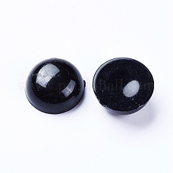 プラスチック人形の目  クラフトアイ  工芸用  かぎ針編みのおもちゃとぬいぐるみ  半円  ブラック  14x6mm&nbsp;DIY-WH0134-59J
