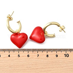 Латунные болтающиеся серьги EJEW-V011-03G