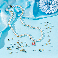 300 шт. 2-х цветные бусины из нержавеющей стали 201 STAS-UN0048-86