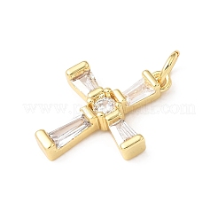 Pendentifs en laiton de Pâques sertis de micro-pavés de zircone cubique transparente&nbsp;KK-E799-05E-G