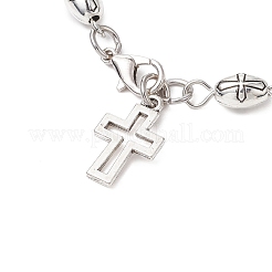 Bracciali con ciondolo a croce in lega in stile tibetano per donne e uomini&nbsp;BJEW-JB11413