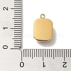 Pendentifs en verre en acier inoxydable 304 poli miroir&nbsp;STAS-L022-062G-03