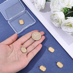 6 pz 304 ciondolo cabochon in acciaio inox&nbsp;STAS-BBC0011-07