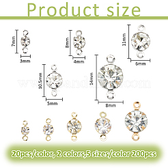 200 шт. 10 стиля железные подвески-коннекторы со стразами&nbsp;FIND-FH0011-97