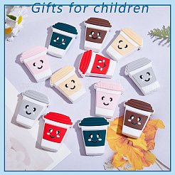 12 шт. 6 стиля мультяшный улыбающийся стаканчик для воды силиконовые бусины JX667A