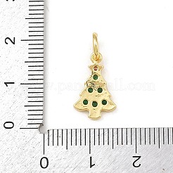 Рождественские латунные подвески с микропаве из фианита&nbsp;LS-KK-K411-02G