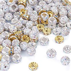 60 pièce de 2 styles en pâte polymère avec perles strass&nbsp;DIY-TA0016-14