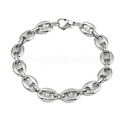 Браслеты из нержавеющей стали 304 с цепочкой для женщин и мужчин BJEW-Z143-25P